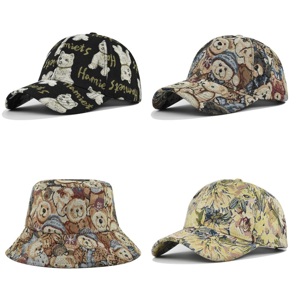 Korean Style Bear Baseball Cap Duck Tongue Hat Printed Casual Ins Ladies Outdoor Hat