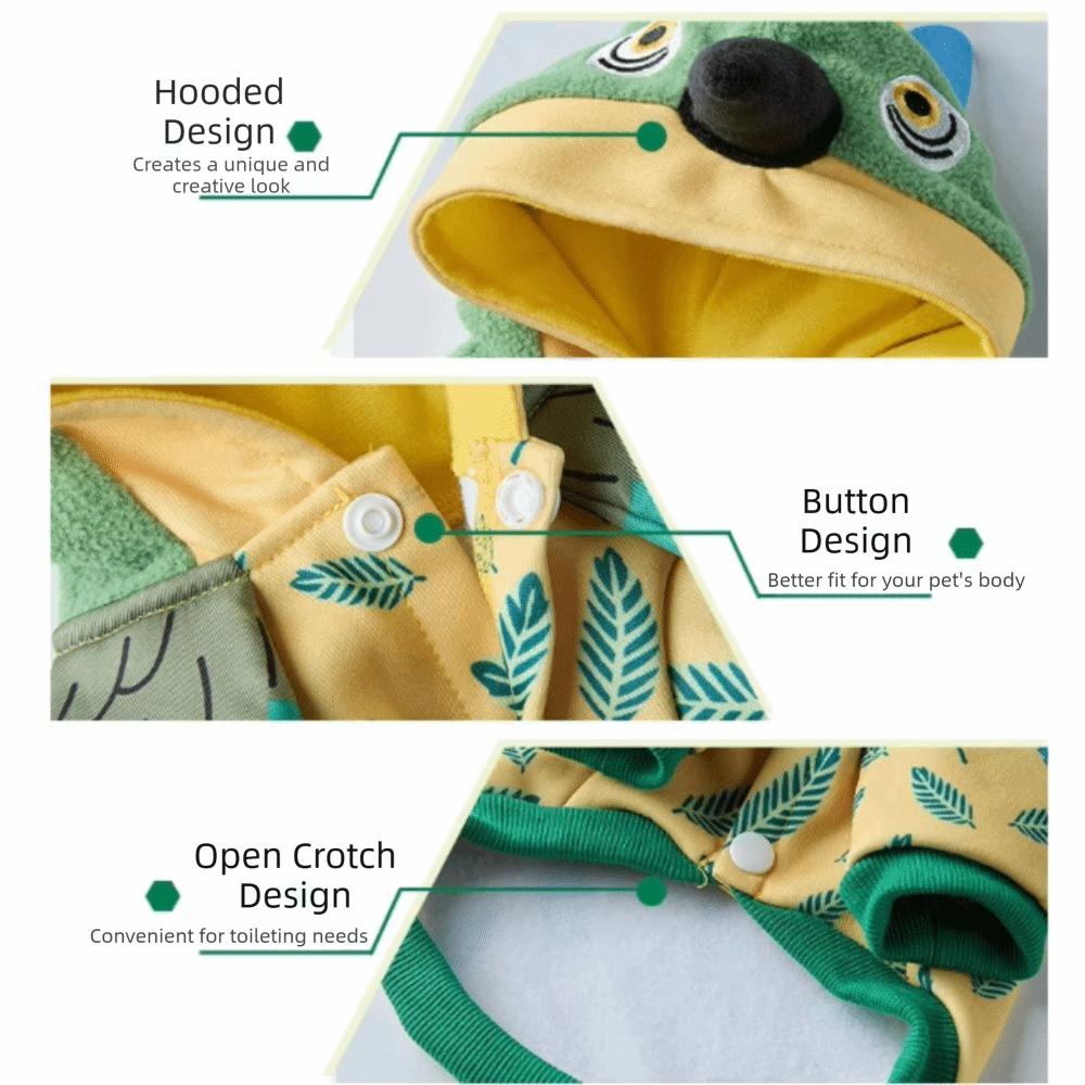 Funny Design Pet Costume Warm Poncho Cape Holiday Pet Outfit Funny Dog Costume  Halloween