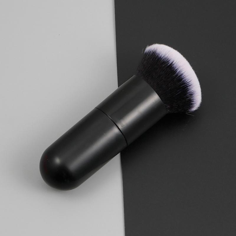 Professional Black Round Handle Powder Brush Makeup Brushes Fluffy Soft Foundation Blush Brush Beauty Cosmetics Women Gift