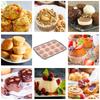 2 Pcs Silicone Pancake Baking Tray Molds with Metal Frame 6/12 Cup Non Stick Foldable Cupcake Baking Tray