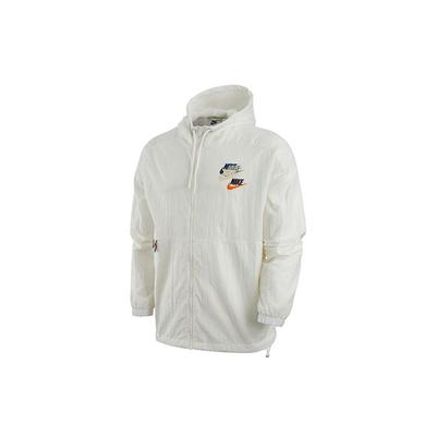 Letter Logo Print Woven Hooded Jacket Men Outerwear White DV3313-133