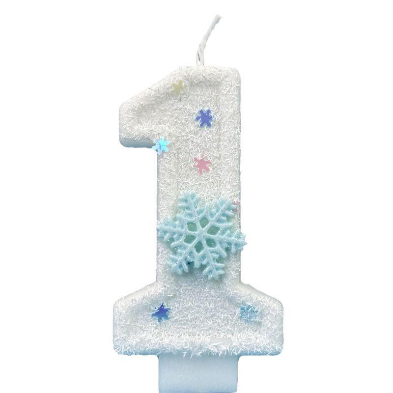 Xiyin Digital Birthday Candles for DIY Ice and Snow Theme Cake Decorations