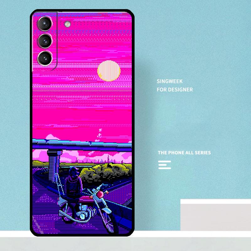 Vaporwave Art Case For Samsung Galaxy S25 Ultra S21 S22 S23 S24 Ultra S9 S10 S20 Plus S25 FE Phone Cover