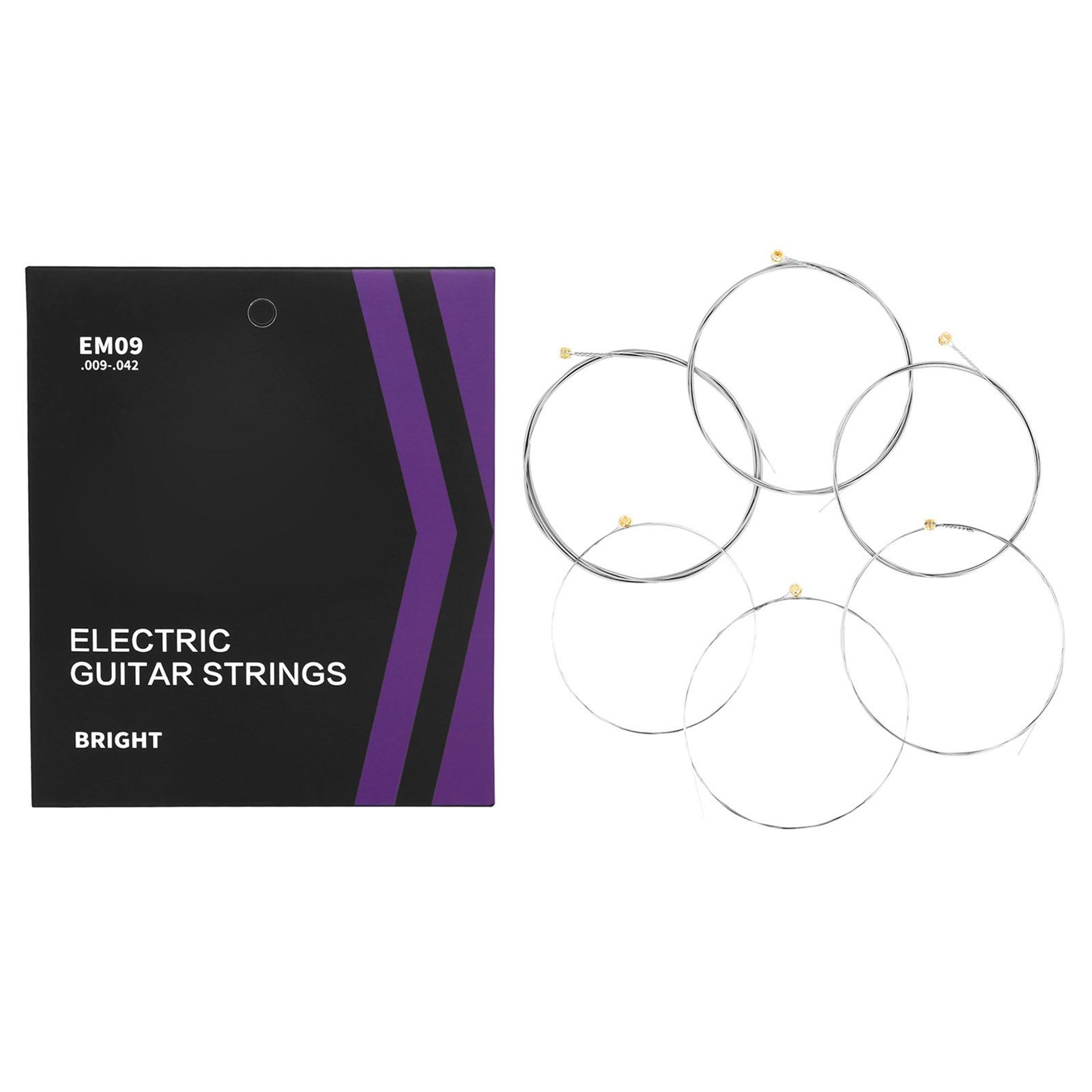 

6Pcs .009-.042 Electric Guitar Strings Brilliant Sound Quality Strings for 6 String Guitar Accessories Powerful 1
