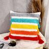 Nordic Ins Style Moroccan Tufted Pillow Bed and Breakfast Light Luxury Embroidered Cushion Removable and Washable Tassel Home Pillow Cover