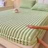 2025 Rabbit Velvet Thicken Autumn Winter Fitted Sheet Set or Only 1 Pcs Fitted Sheets Warmth Bed Sheet Queen Mattress Cover King Size