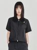 Wacky Willy Women'S Nylon Short Sleeve Zip-Up Jumper Black