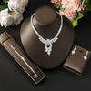 New Nigeria Dubai Jewelry Set Bride Necklace Bracelet Earrings Ring Four-Piece Set