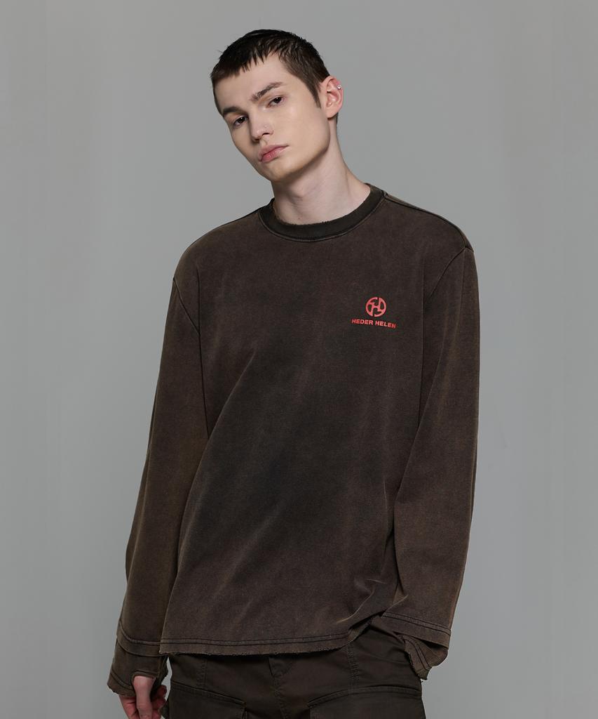 HEDER HELEN Brown Washed Damage Long-T