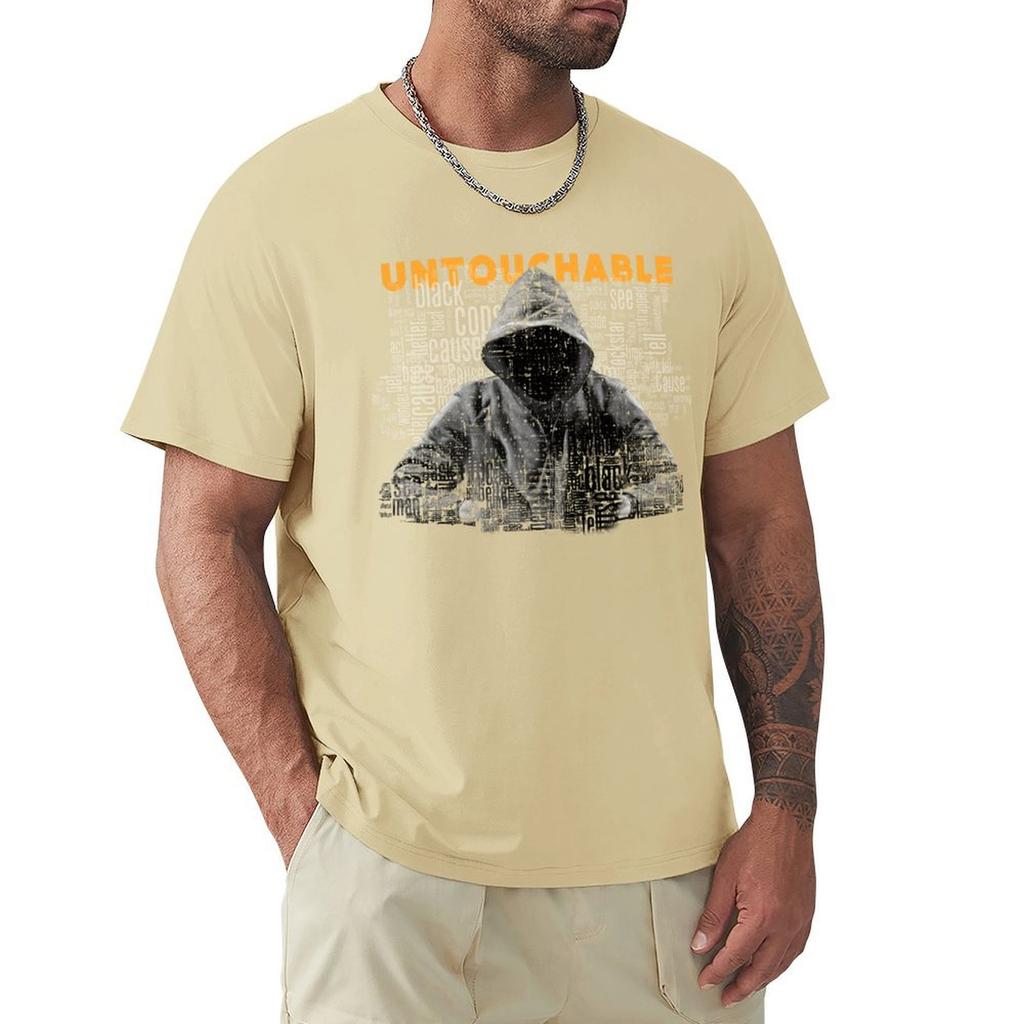 Untouchable, T-Shirt Short Sleeve Tee Kawaii Clothes Plus Size Clothes Plus Size Tops Oversized T Shirt Men