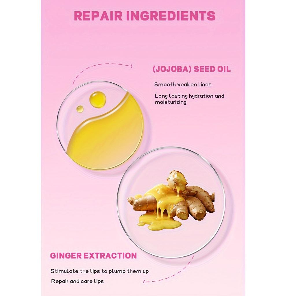 Set pentru buze cu nuanță de fructe de pădure, de lungă durată, anti-crăpare și uscăciune, ușurează liniile de buze. Set de balsam pentru buze. luciu.