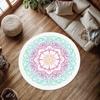 Elegant Gold Mandala Rug, Mandala Inspired Round Carept, Mandala Yoga Studio Mat Non-Slip Soft Area Rug Mandala Desing Floor Mat
