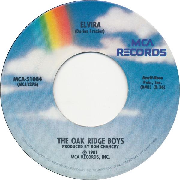 

7inch Record OAK RIDGE BOYS - Elvira MCA51084 MCA Records 1981 US Rock Used