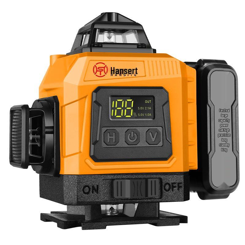 16-line High Precision Green Laser Level with Automatic Leveling for Indoor/Outdoor Use