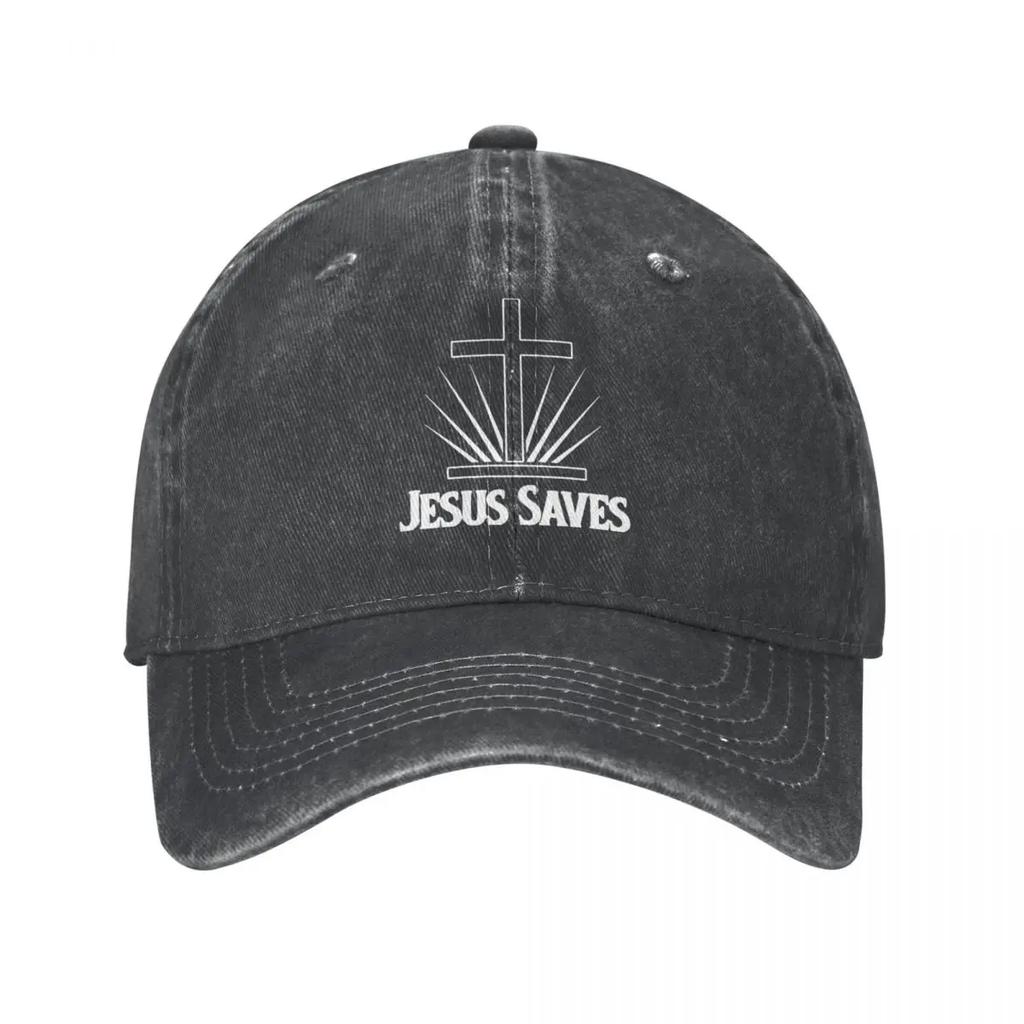 Vintage Washed Cotton Jesus Saves Christian Bible Design Baseball Cap Adult Unisex Baseball Hat Snapback Casquette