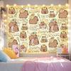 Love Small Animal Tapestry Wall Hanging Home Decor for Bedroom Living Room Pink Rabbit, Cat, Dog Dessert Cartoon Warm