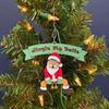 Festive Santa Wooden Pendant Ornament for Christmas Decor
