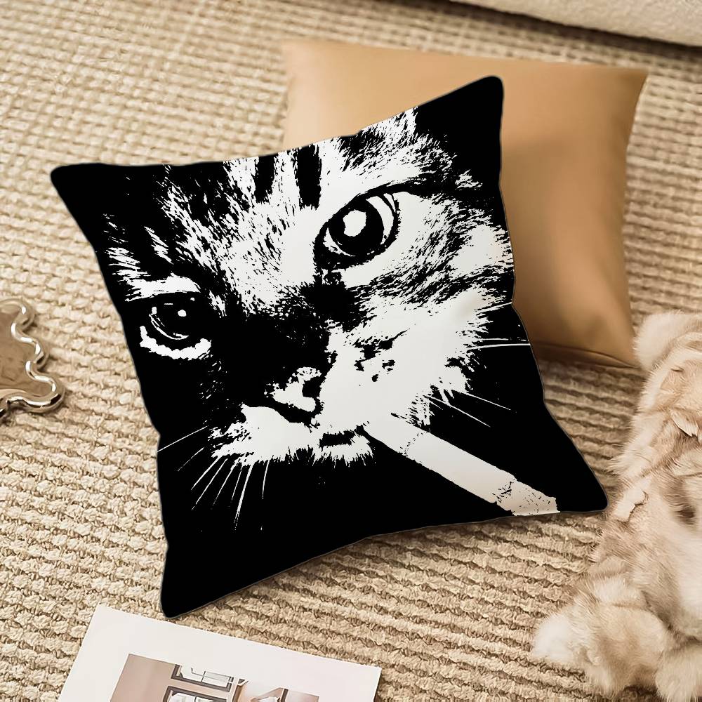 

Nordic Cat Classic Rectangular Pillow Case Antidustmite Invisible zipper Sofa Bed 30X30cm
