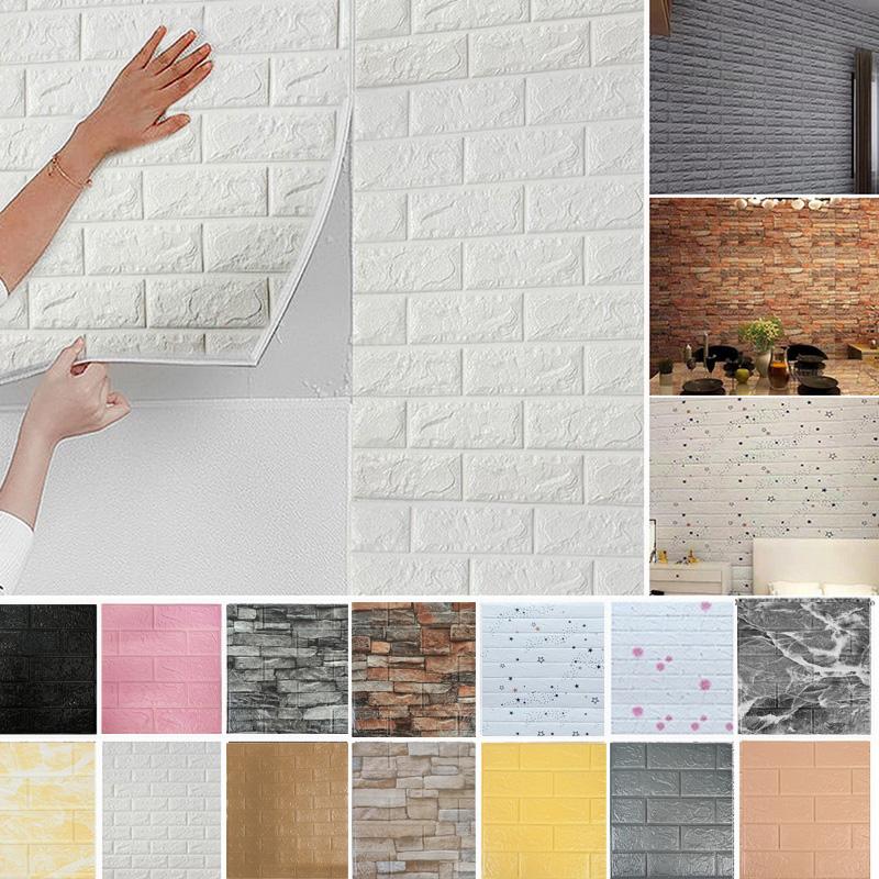 5-30pcs 35cm*30cm Pvc Brick Pattern Waterproof Wall Stickers Self-adhesive Wallpaper DIY Peel and Stick Wallpaper