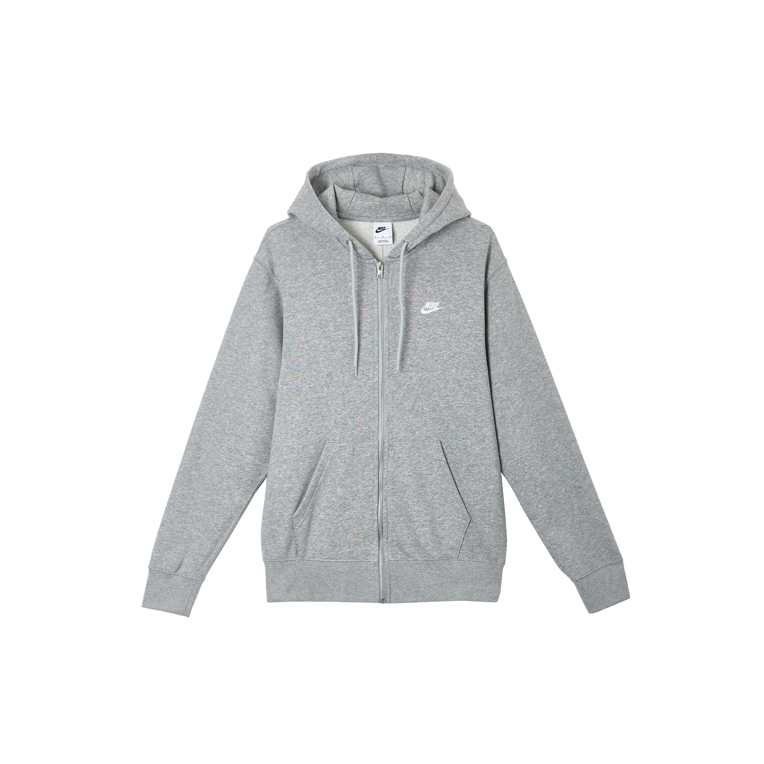 Nike Club Zip-Up French Long Sleeve Hoodie Men Hoodies Gray FN3885-063 2XL