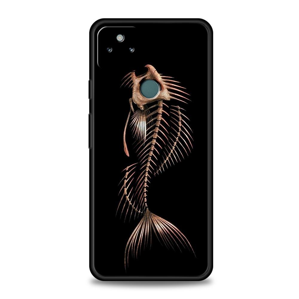 

Fish Bone Phone Case Cover for Google Pixel 10 9 8 7 6 9A 8A 7A 6A Pro Shockproof Soft TPU 9 Pro XL Shell Capas Fundas Coque Bag Pixel 7A