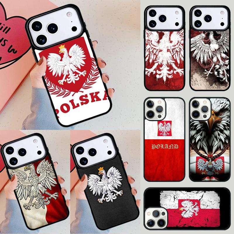 Poland Polish Flag Phone Case For iPhone 17 Air 14 15 13 12 Max Cover For Apple 16e 11 Pro Max Plus Coque