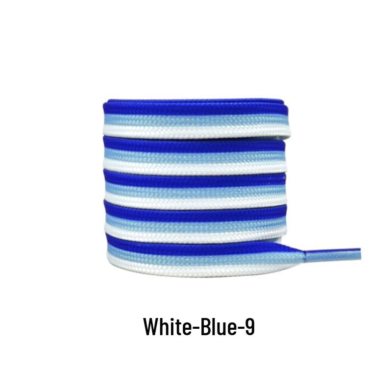 Three-Color Patchwork Macaron Shoelaces for Canvas, White Shoes - AJ1, AF1, Dunk