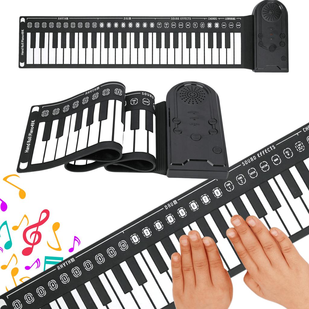 Tragbares Elektronikklavier mit Silikon-Roll-Up-Tastatur 49 Tasten
