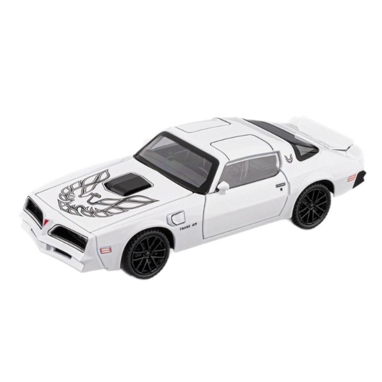 

1/32 Pontiac Firebird Сплавной Маслкар Спортивный Автомобиль Модель Литой Металлический Гоночный Автомобиль Модель Автомобиля Звуковая и Световая Симуляция Детская Игрушка Подарок белый