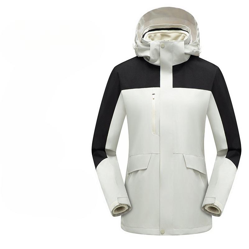 

Куртка Shock-up для мужчин и женщин, уличная мода, повседневная, спортивная, парная, осенне-зимняя, цветная блочная, со съемным капюшоном, водонепроницаемая, ветрозащитная куртка S