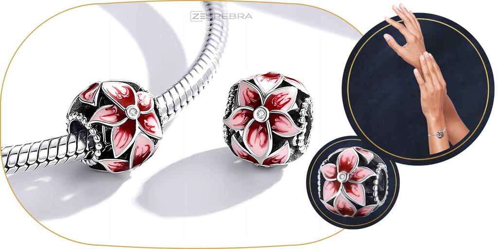 Magnolia Flower Charms 925 Bead Beads Charms Flowers Magnolias 925