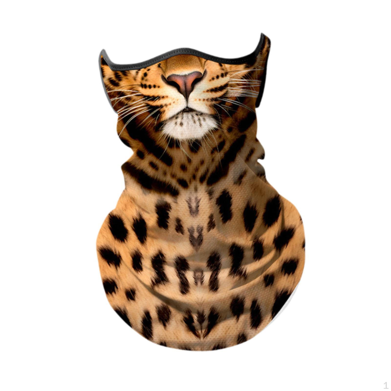 

Маска для лица с животными, гетры для защиты от солнца и пыли, ветра, мужчин и женщин Leopard