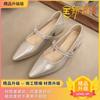 2025 French fairy style pointed high heels new summer temperament versatile thick heel single shoes with skirt women's shoes