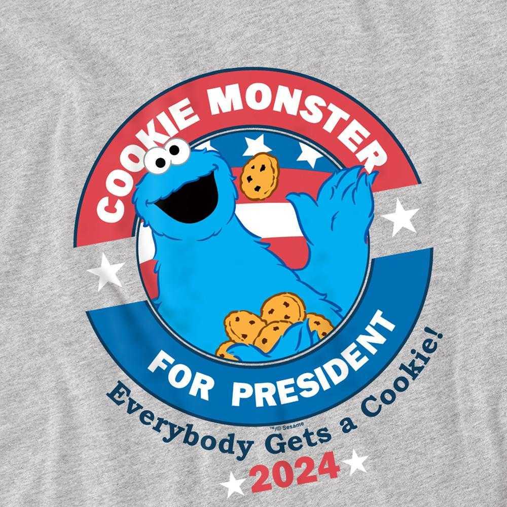 Sesame Street Unisex Adult Cookie For President T-Shirt