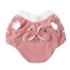 Winter Pet Dog Clothes For Small Dogs Cat Cozy Fleece Puppy Jacket Coat With D-ring Cute Bow Yorkie French Bulldog Vest Overalls