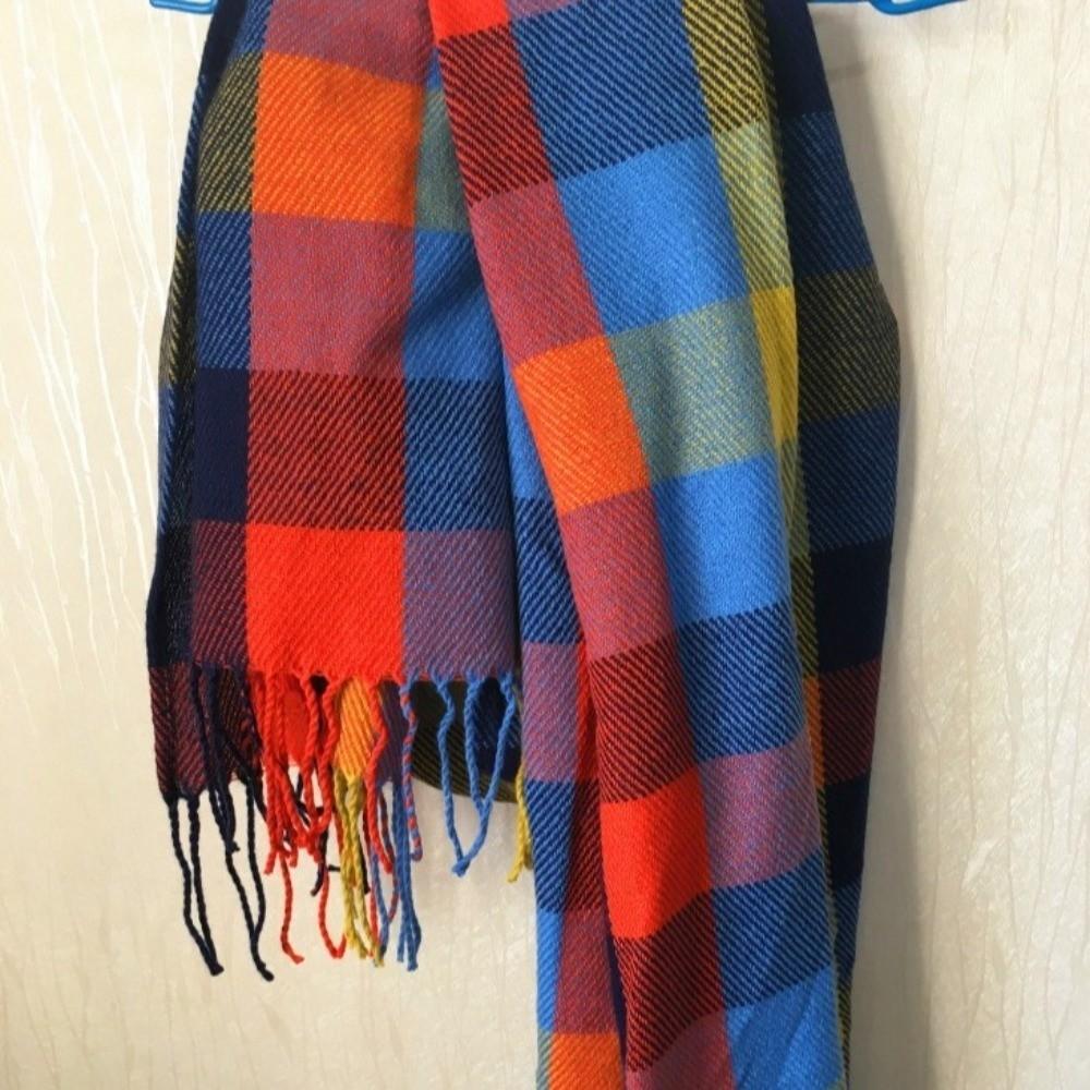 Thick Plaid Scarf Keep Warm Shawl Wrap Fashion Imitation Cashmere Shawl Girl