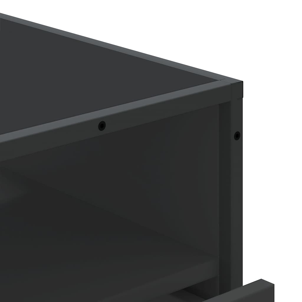 Black Drawer Cabinet 70 x 41 x 70 cm Engineered Wood