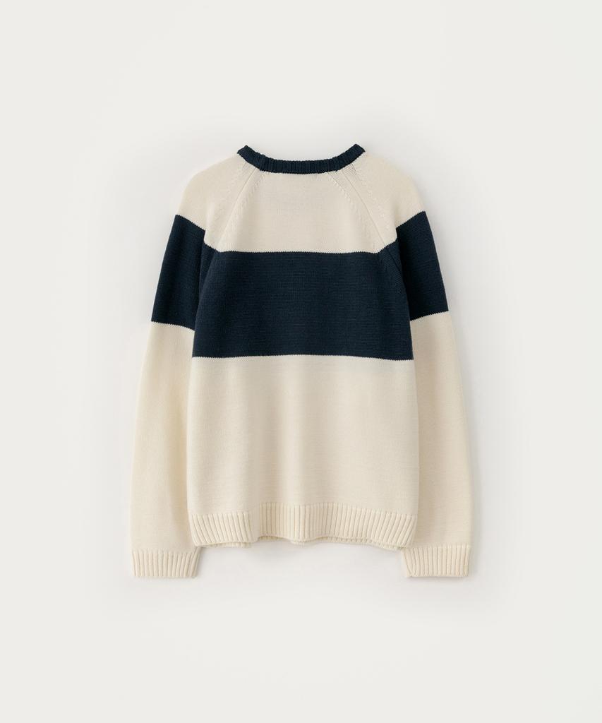 Sseomweeobeoteo Casual Wave Logo Knit - Ivory