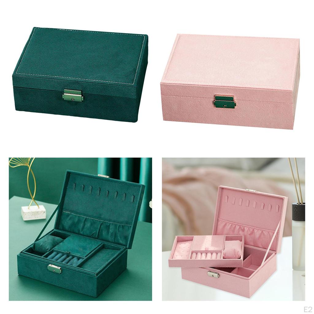 Exquisite Schmuckaufbewahrungsbox Reiseorganisator Ausstellungsständer Box für Ringe Uhren