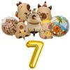 New Capybara Birthday Decoration Capybara Tableware Party Balloons Cups Plate Kit Banner Backdrop Cartoon Deco Supplies Set