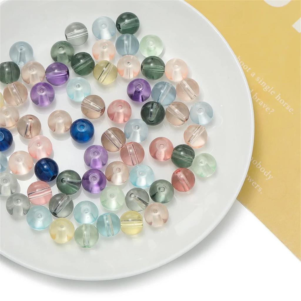 50Pcs 8mm Fun Candy Color Fashion Synthetic Exquisite Lilac Beads Faceted Purple Beads Bracelets Make Trend Jewelry Workmanship