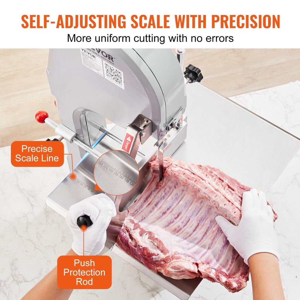 Seghetto Elettrico Commerciale per Carne 1500W Acciaio Inossidabile Macchina per Segare Ossa