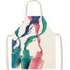 Anti-fouling Beauty Apron Linen Cleaning Apron Trendy Lipstick Nail Polish Apron  Daily Use