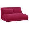 vidaXL Fauteuil De Sol Ajustable Bordeaux Velours