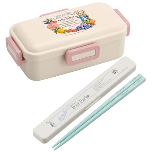 Skater Chopsticks and Chopstick Case Set, 18cm, Antibacterial, Peter Rabbit Design, Made in Japan, ABC3AG-A