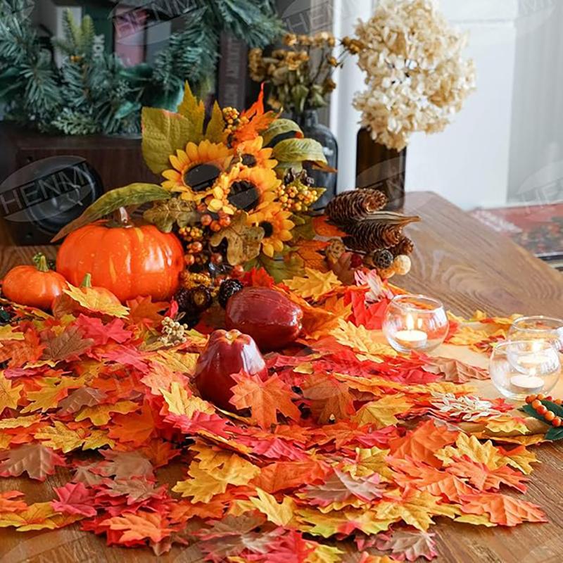 50Pcs Maple Leaf Artificial Silk Grape Vine Leaf Home Room Wall Decoration Garden Christmas Wedding Decor Autumn Navidad Wreath