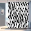 Zebra Print Shower Curtain Black White Animal Pattern Bathroom Decor Waterproof Curtains Modern Home Style