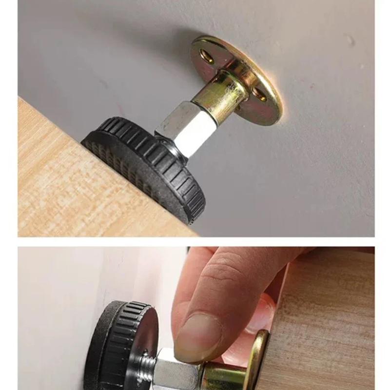 1Pc Shock Mount Tools Adjustable Threaded Bed Shock Hardware Furniture Cabinet Stabilizers Headboard Stoppers Self-Adhesive Fixed