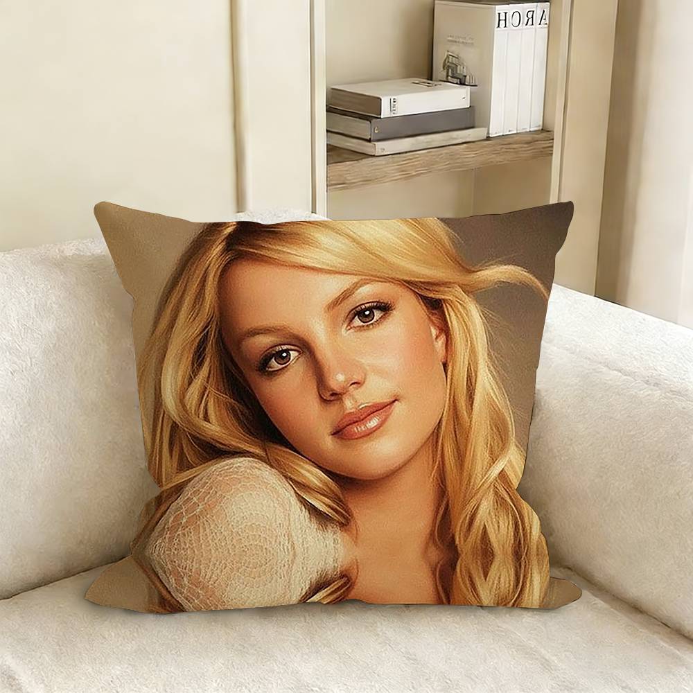 BBritney SSpears Pillow Case Living Room Sofa Cushion Cover Suitable For Home Bedroom Room Decoration