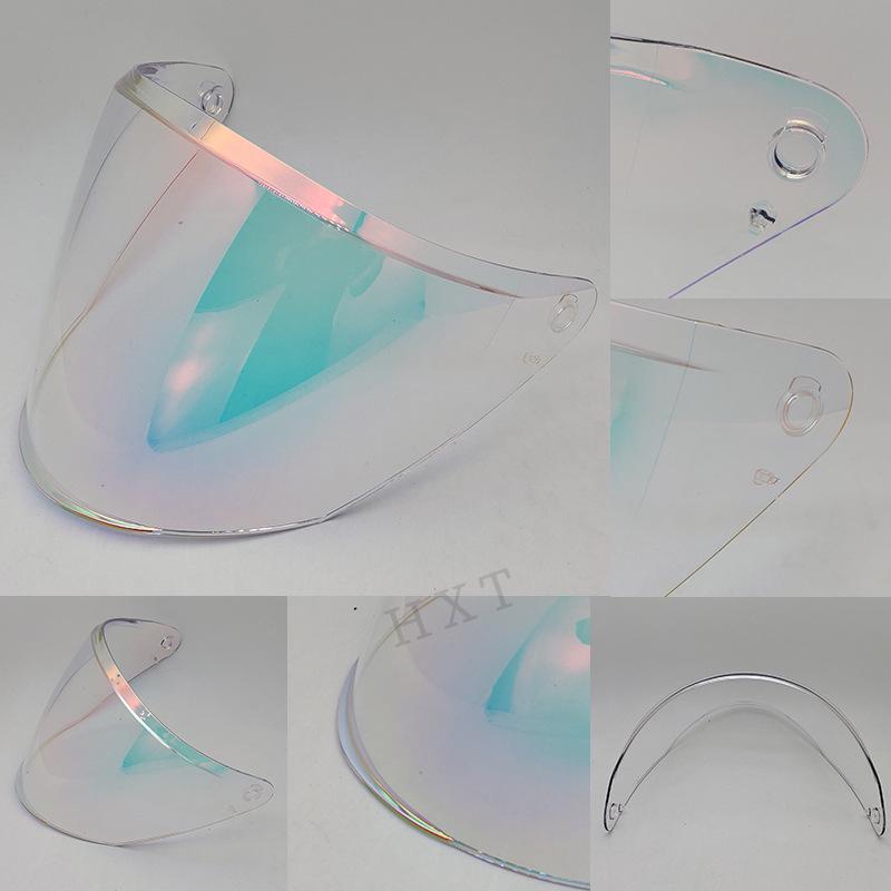 Mirror Visor for OF626 COMPASS Half Helmet with Sun Protection, Electroplated, Day and Night Use